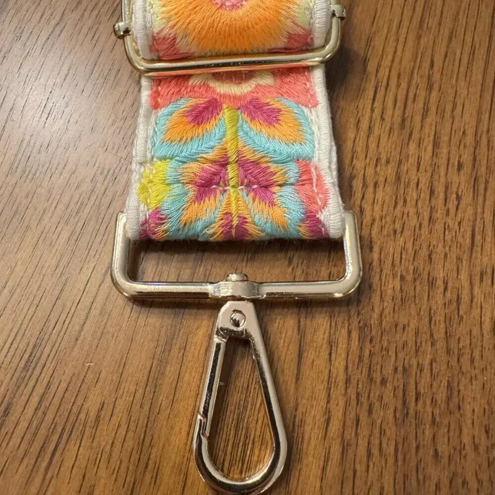 Snycler Wide Purse Straps Crochet Flower Replacement Crossbody for Handbag